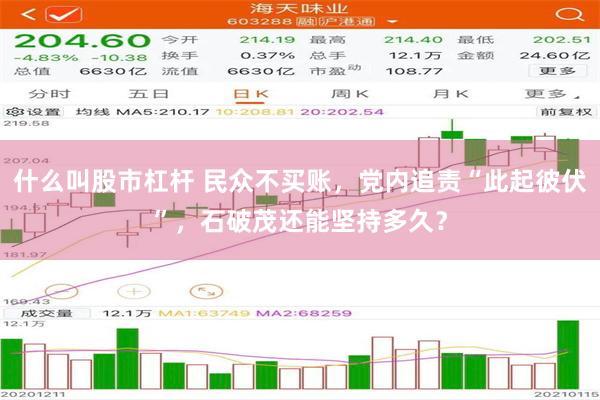 什么叫股市杠杆 民众不买账，党内追责“此起彼伏”，石破茂还能坚持多久？