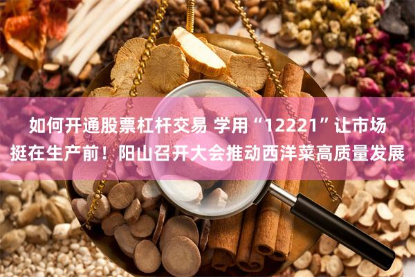 如何开通股票杠杆交易 学用“12221”让市场挺在生产前！阳山召开大会推动西洋菜高质量发展