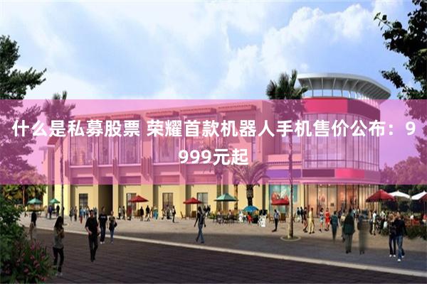 什么是私募股票 荣耀首款机器人手机售价公布：9999元起
