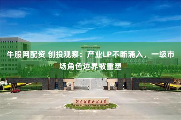 牛股网配资 创投观察：产业LP不断涌入，一级市场角色边界被重塑