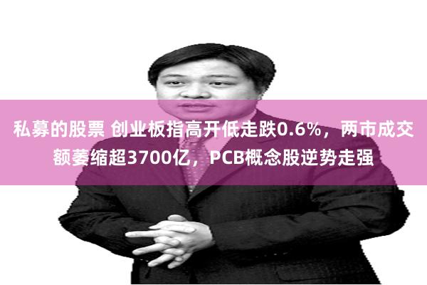 私募的股票 创业板指高开低走跌0.6%，两市成交额萎缩超3700亿，PCB概念股逆势走强